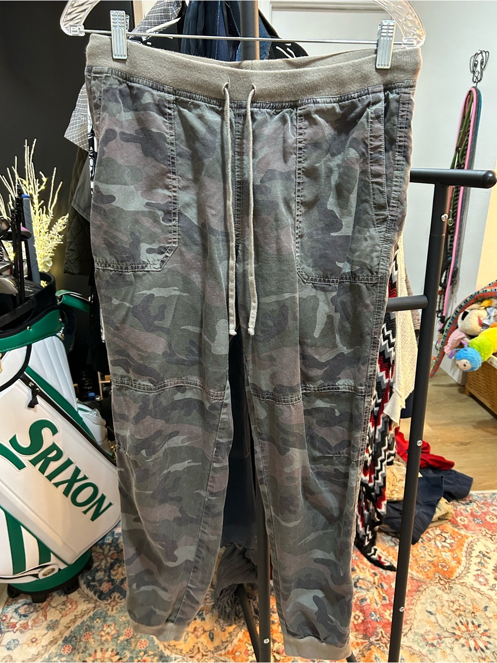 So Camo Drawstring Jogger Pants - Olive Camo
